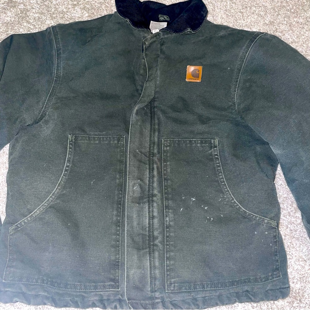 Vintage 90s CARHARTT Chore Green distressed size medium